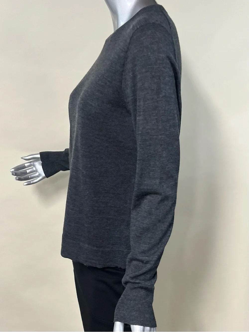 J. Crew Women’s Large Grey Crew Neck Sweater Wool Blend